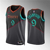 Men's Washington Wizards #9 Justin Champagnie Black 2023-24 City Edition Stitched Basketball Jersey Dzhi,baseball caps,new era cap wholesale,wholesale hats